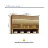 Armário Aéreo Realeza 120cm 1 Porta Basculante com Vidro Nesher