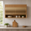 Armário Aéreo Realeza 120cm 1 Porta Basculante com Vidro Nesher
