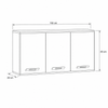 Kit 2 Armários Aéreo Isa 3 Portas 103cm CHF Móveis