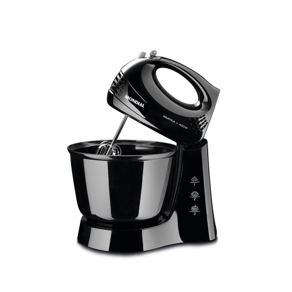 Batedeira Mondial  400W Prática B-44-B - 3 Velocidades - PRETO