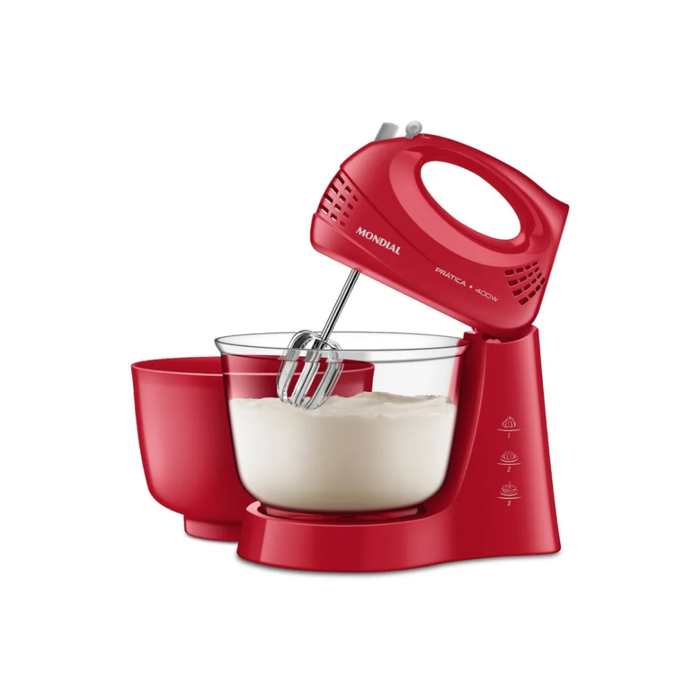 Batedeira Mondial 3 velocidades 400W B-45-R - VERM