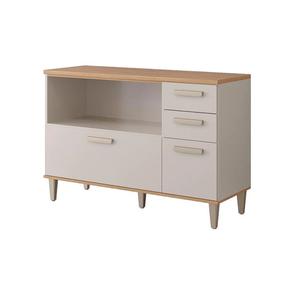Balcão Bella 120cm 1 Porta Basculante 4 Gavetas MGM