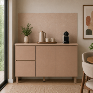 Balcão de Cozinha 120cm 3 Portas 2 Gavetas com Tampo Art Kits Paraná