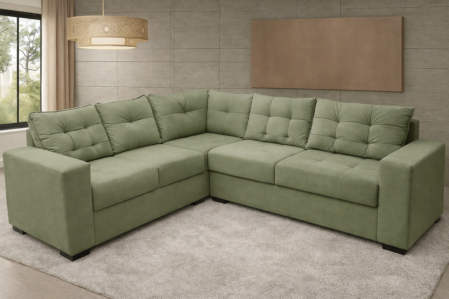 Sofá de Canto 5 Lugares Athena Masterflex - CASTOR PENA