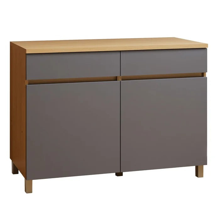 Balcão de Cozinha Realeza 120cm 2 Portas 2 Gavetas com Tampo Nesher