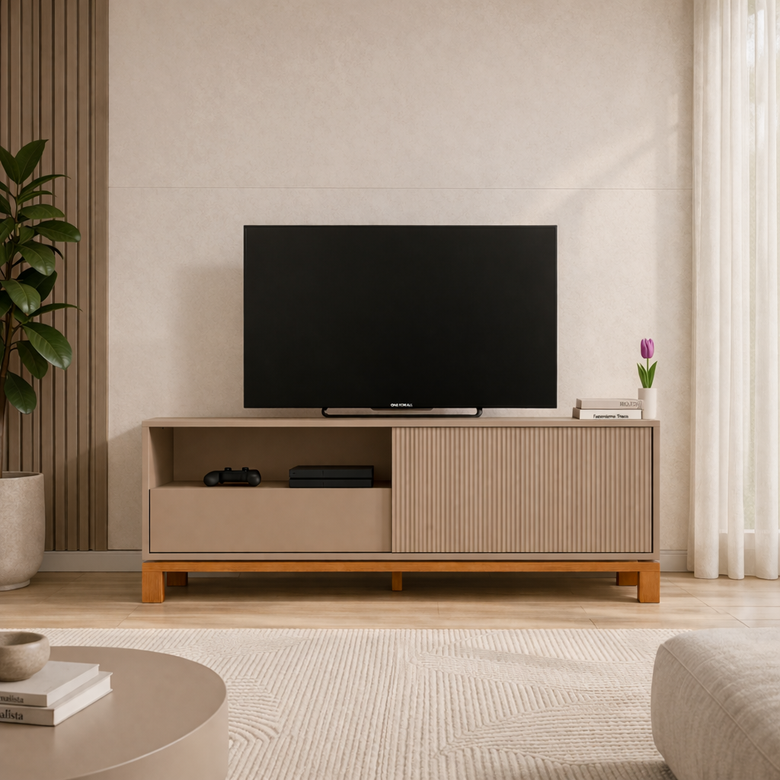 Bancada Para  Tv Até 55 Polegadas Mondrian Caemmun