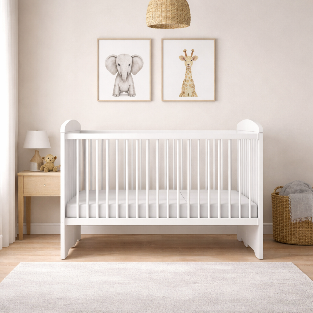 Berço Eloa 3 em 1 Carolina Baby Padrão Americano - BRANCO BRILHO