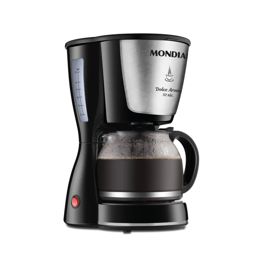 Cafeteira Elétrica Mondial Dolce Arome C-32 32 Xícaras - INOX/PRETO