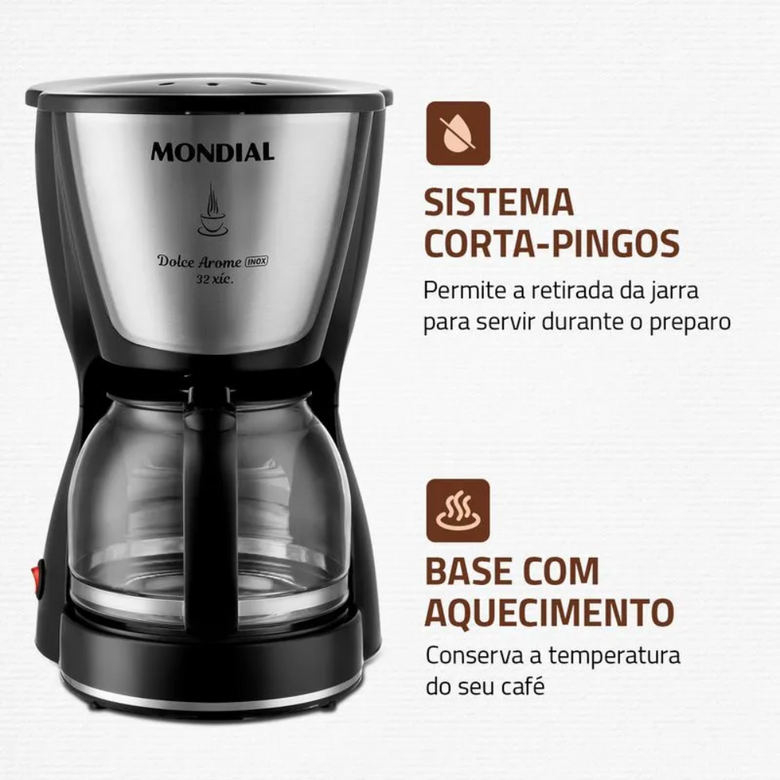 Cafeteira Elétrica Mondial Dolce Arome C-32 32 Xícaras