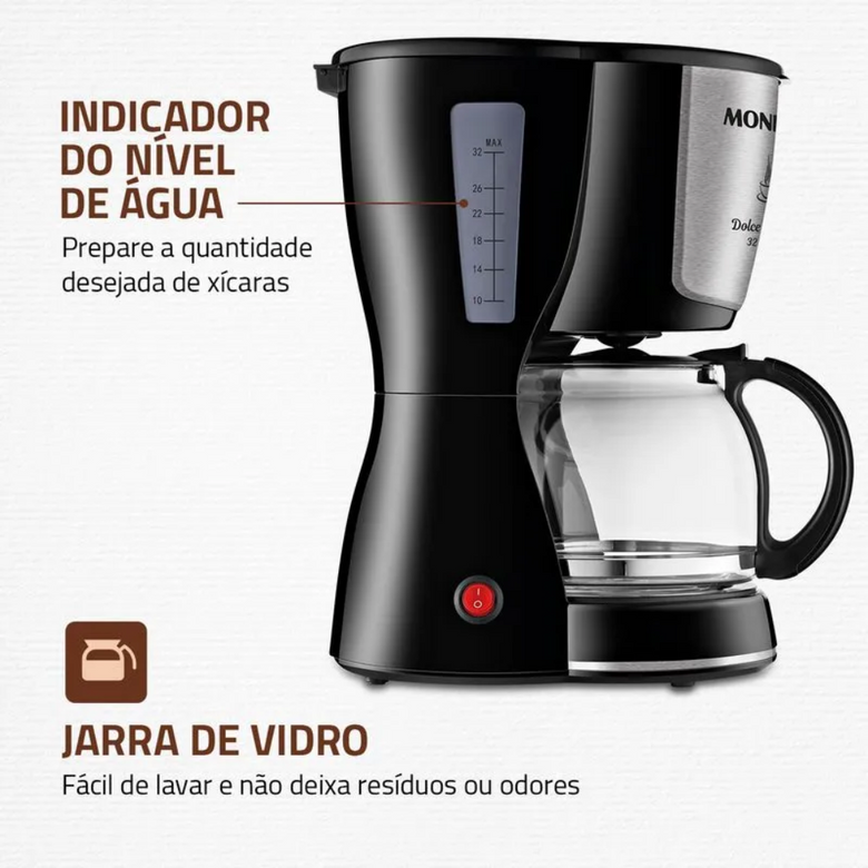 Cafeteira Elétrica Mondial Dolce Arome C-32 32 Xícaras