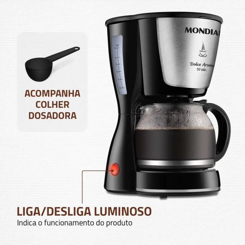 Cafeteira Elétrica Mondial Dolce Arome C-32 32 Xícaras