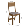 Conjunto de Mesa de Jantar 90x90cm Quadrada Lisboa com 4 Cadeiras Karla Indekes