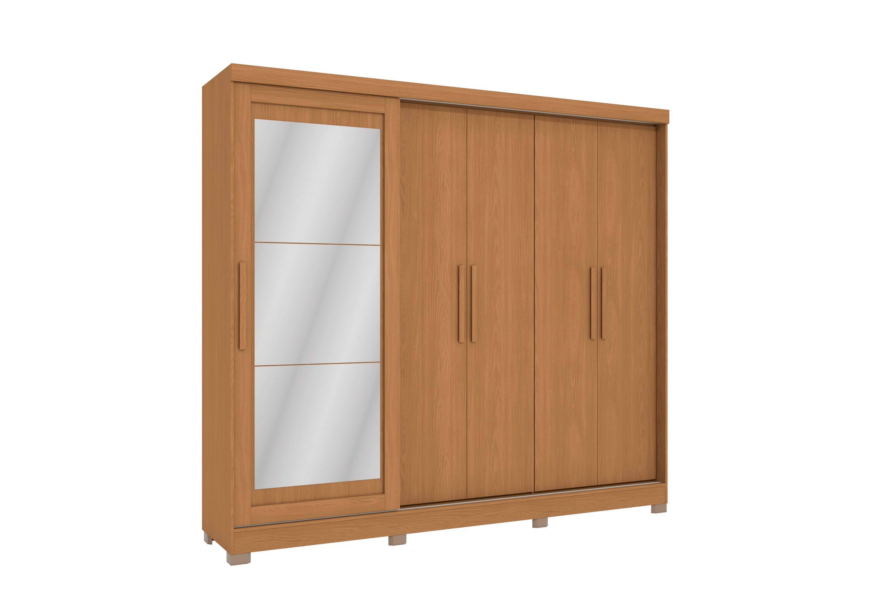 Guarda-Roupa Casal 5 Portas e 4 Gavetas CB01N564 Kappesberg - CANELA