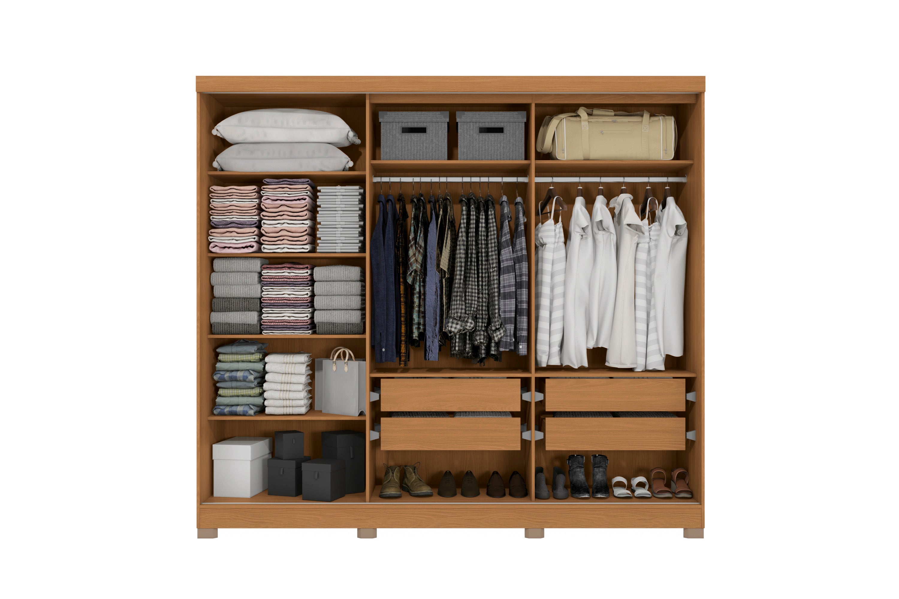 Guarda-Roupa Casal 5 Portas e 4 Gavetas CB01N564 Kappesberg