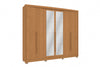 Guarda-Roupa Casal 6 Portas com Espelho 6 Gavetas CB01N566 Kappesberg