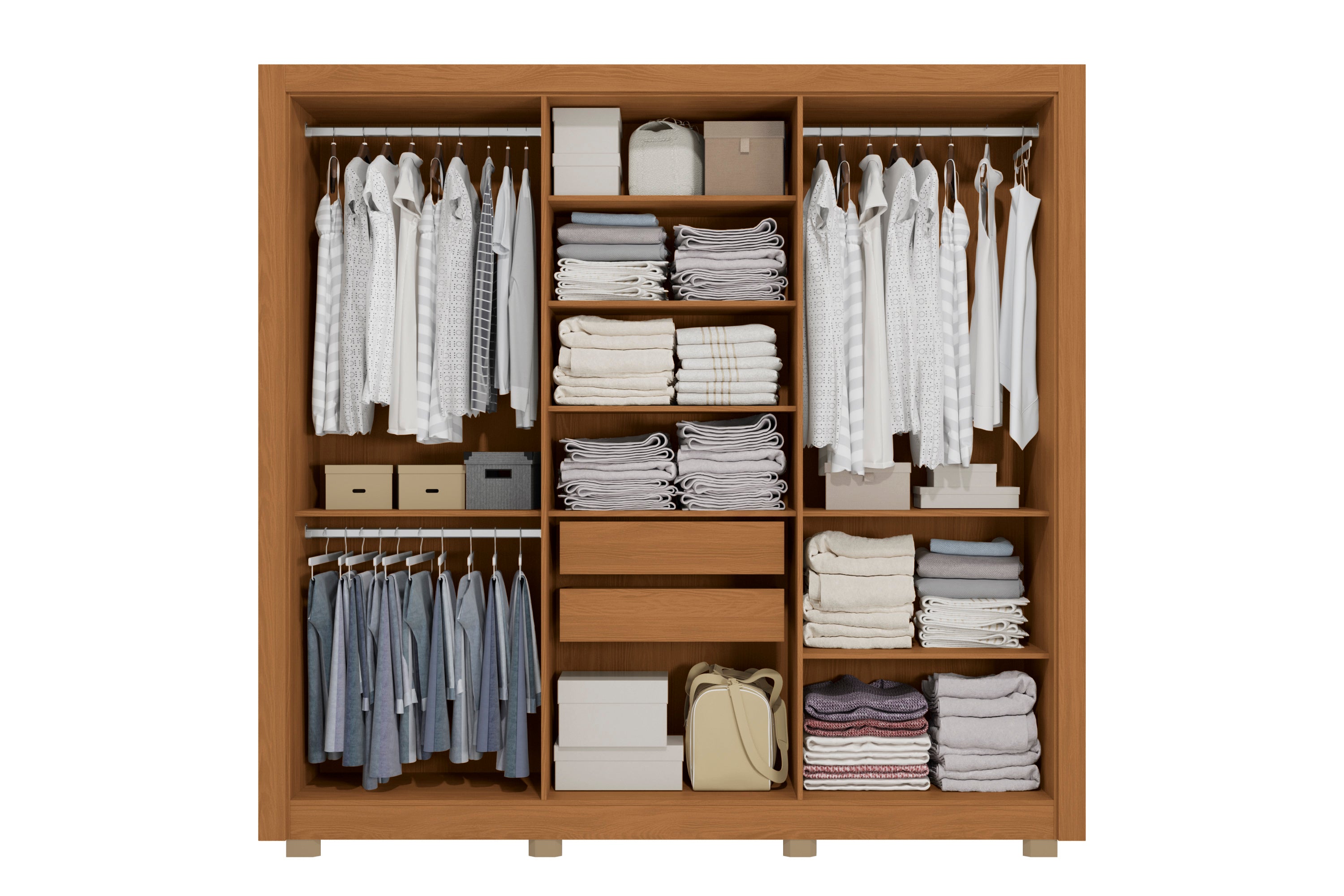 Guarda-Roupa Casal 6 Portas e 2 Gavetas CB02M569 Kappesberg