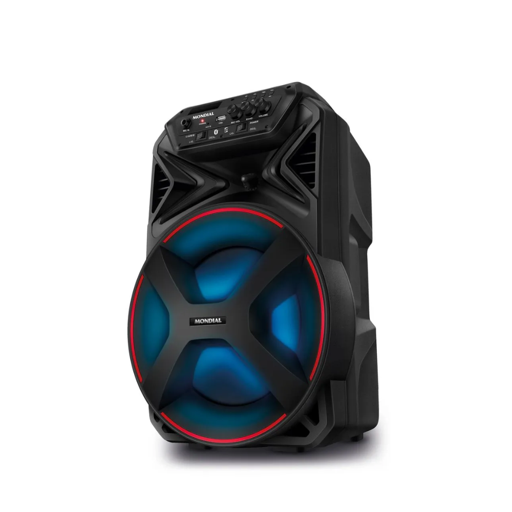 Caixa de Som Amplificada Mondial Connect Partyplus CM-250 250W Bluetooth - PRETO
