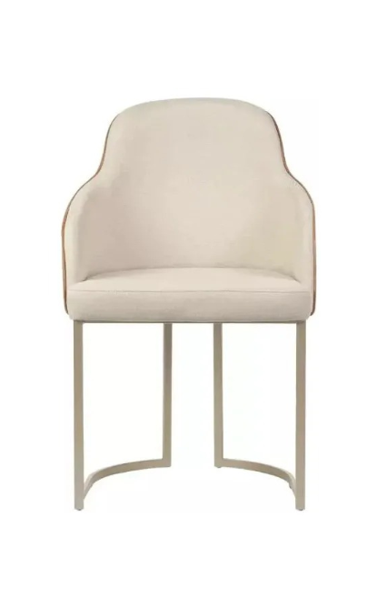 Cadeira Albany Província Estofada com Pés em Aço