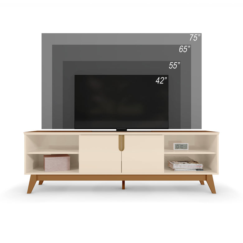 Rack para Tv de até 75 Polegadas Campinas 2 Portas com Nichos Mobler
