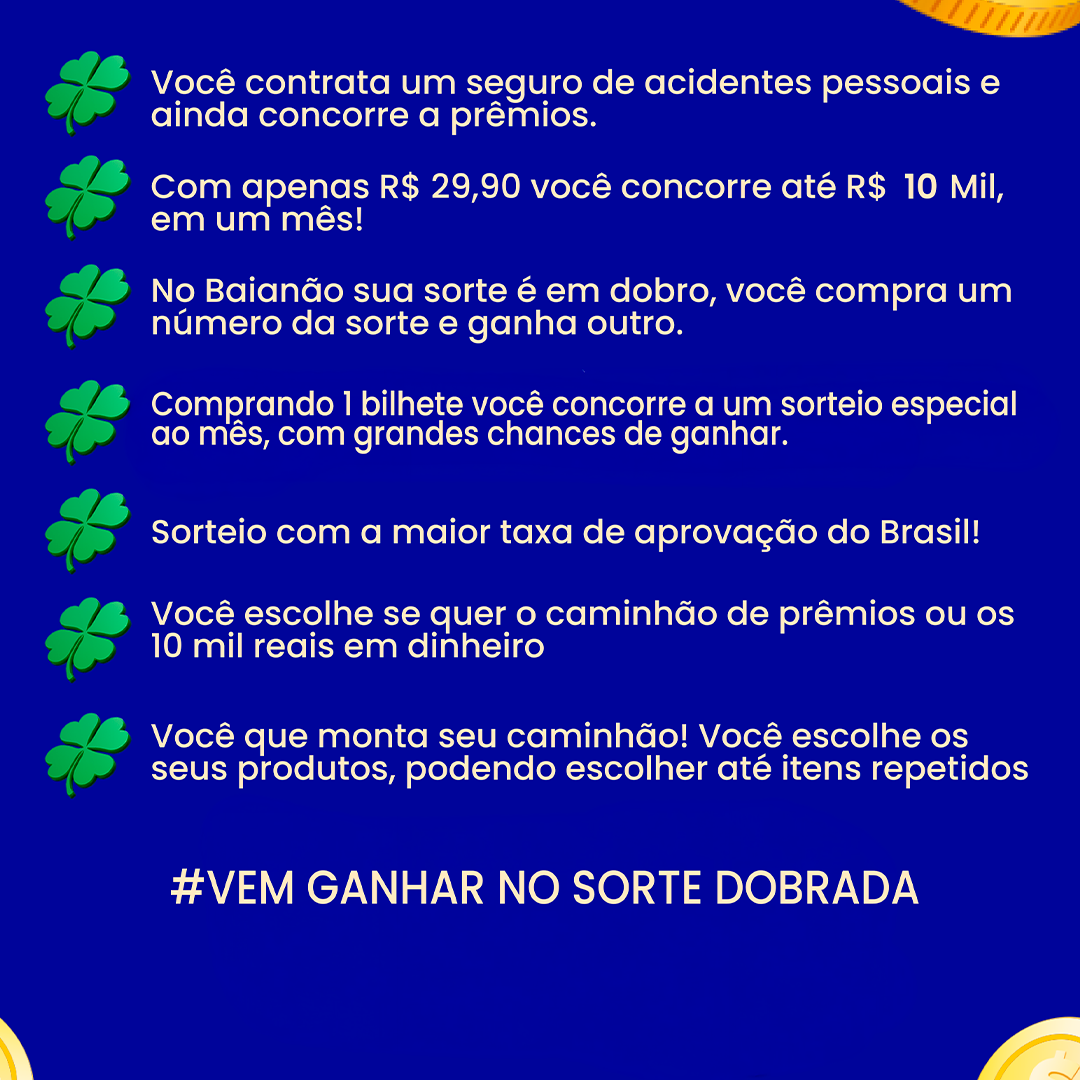 Prêmios sorte dobrada
