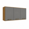 Kit 2 Armários Aéreo Isa 3 Portas 103cm CHF Móveis