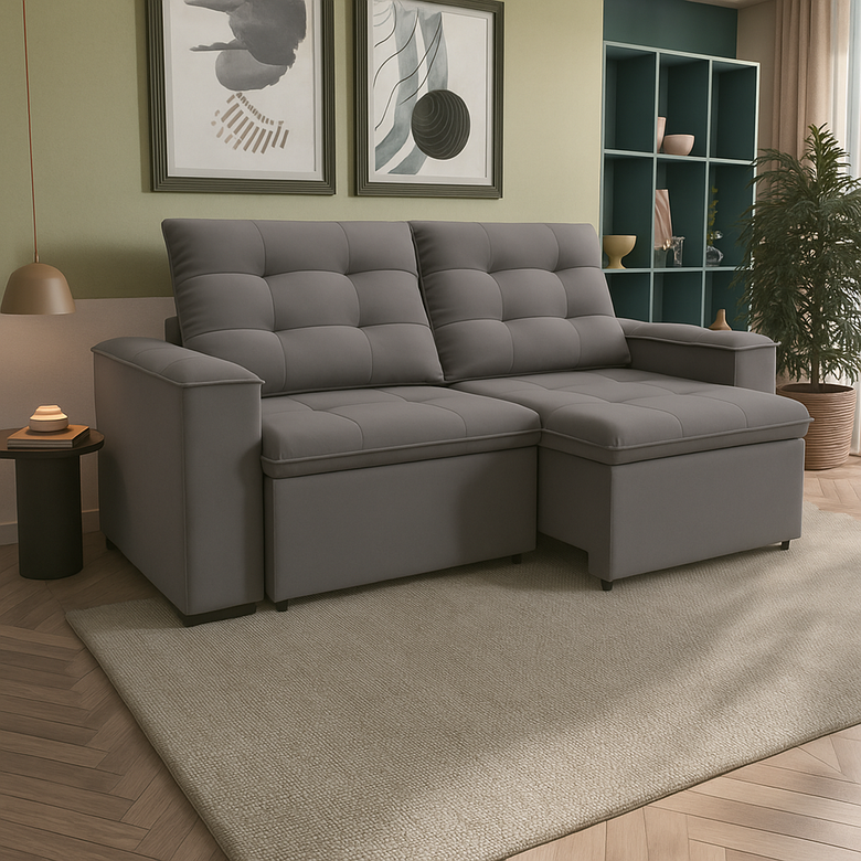 Sofá Retrátil e Reclinável 3 Lugares Sonata Kappesberg