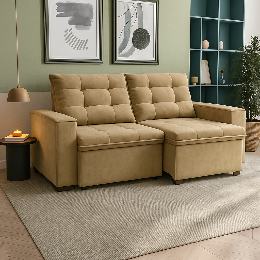 Sofá Retrátil e Reclinável 3 Lugares Sonata Kappesberg