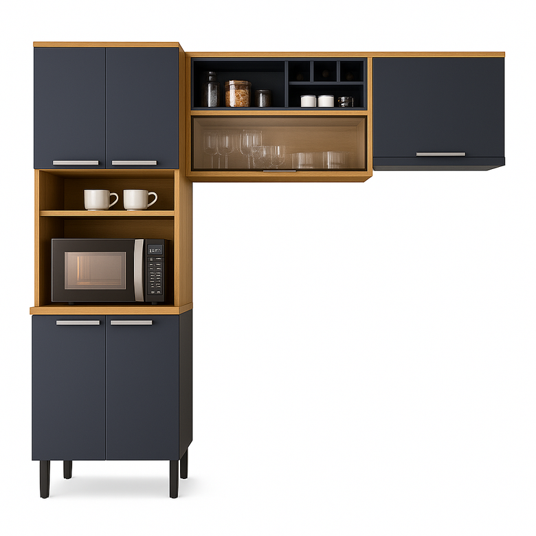 Cozinha Modulada 3 Peças 7 Portas New Porto Itatiaia