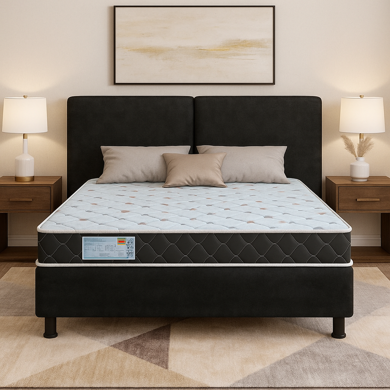 Cama Box Casal Isoflex (Colchão+Base) 138x188 D45 Placa EPS Bacetto