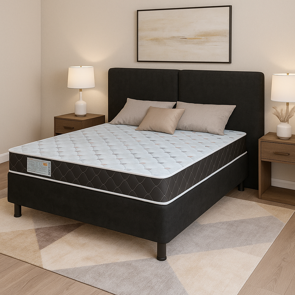 Cama Box Casal Isoflex (Colchão+Base) 138x188 D45 Placa EPS Bacetto