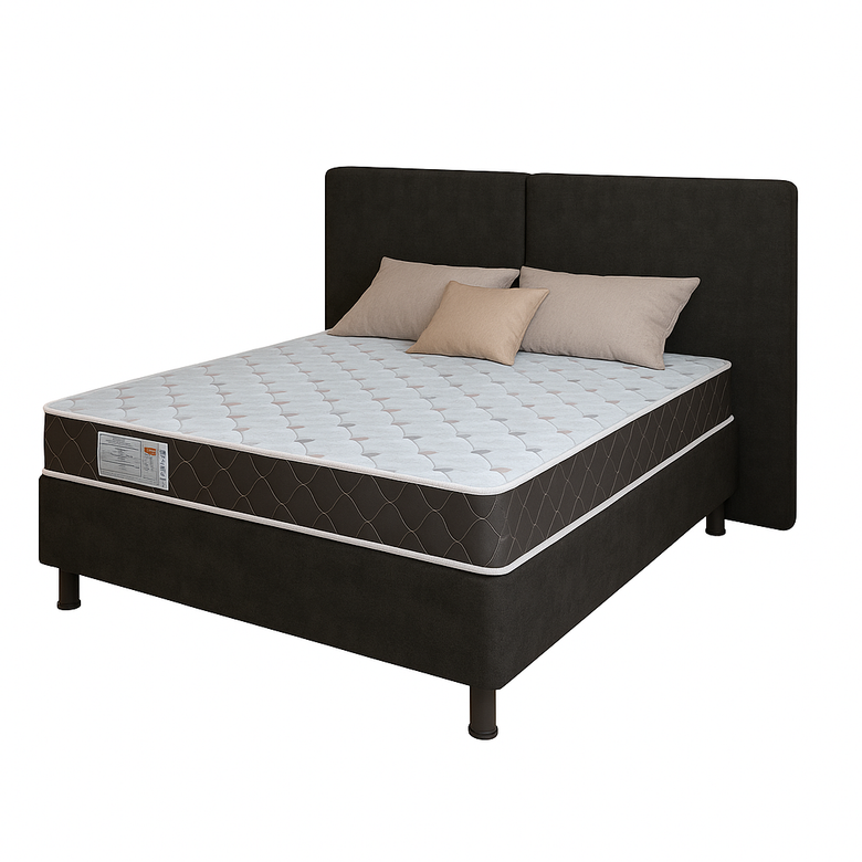 Cama Box Casal Isoflex (Colchão+Base) 138x188 D45 Placa EPS Bacetto