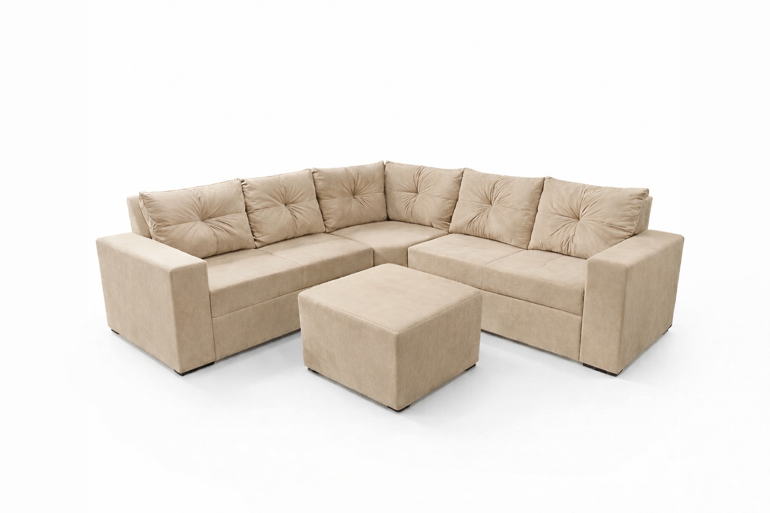 Conjunto Estofado de Canto Su Inca SMS Estofados - BEGE