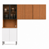 Cozinha Modulada Art 3 Peças 8Portas com Paneleiro de Vidro Kits Paraná