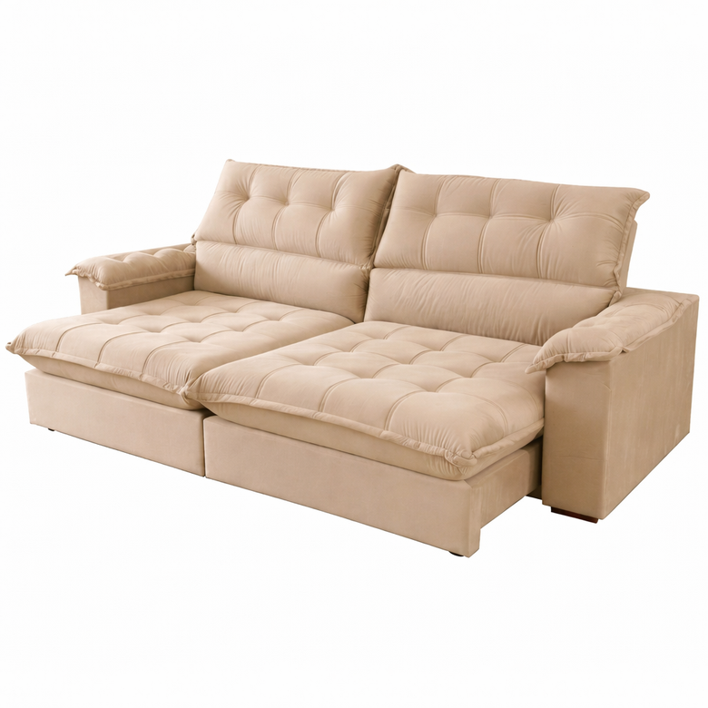 Sofá Retrátil e Reclinável Paris 2,30m Fatto