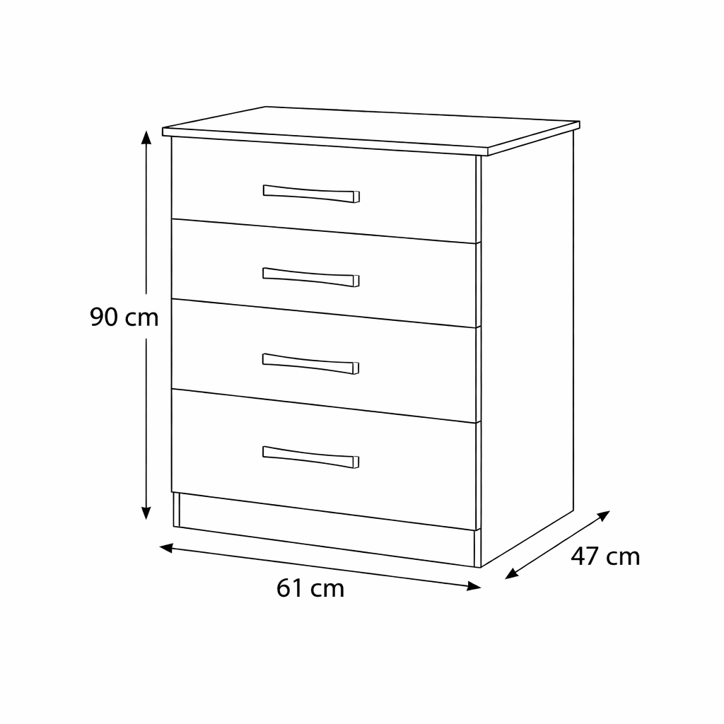 Cômoda 4 Gavetas MS913 Moval