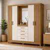 Guarda-Roupa Casal Atenas 4 Portas 4 Gavetas Moval