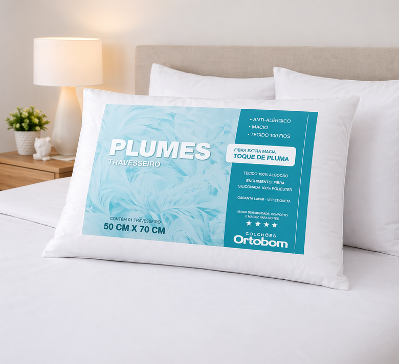 Travesseiro Plumes Ortobom 50x70cm