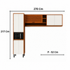 Cozinha Modulada 3 Macadâmia Peças com 7 Portas Telasul