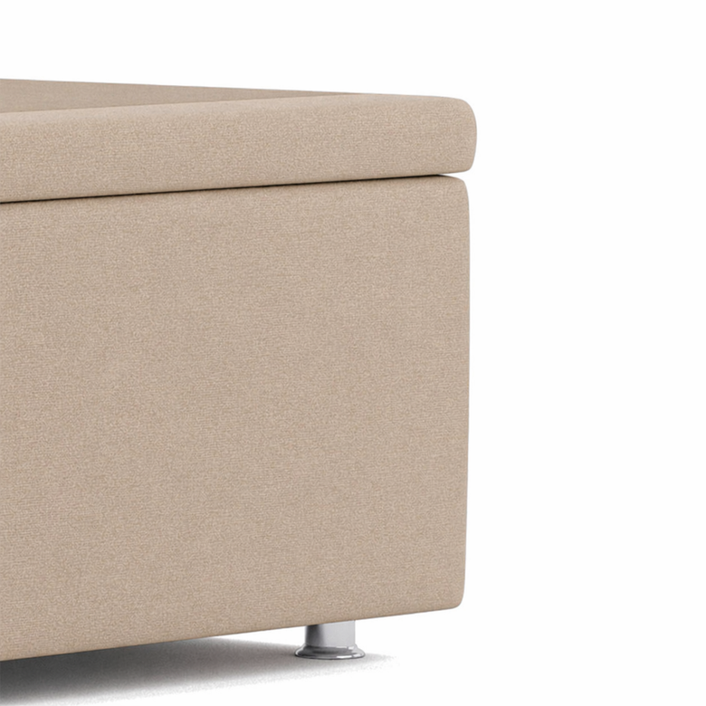 Base Baú Para Cama de Solteiro 88x188 Ortobom Physical com Pistão e Espaço Interno