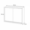 Armário Aéreo 80cm 2 Portas Telasul Macadâmia