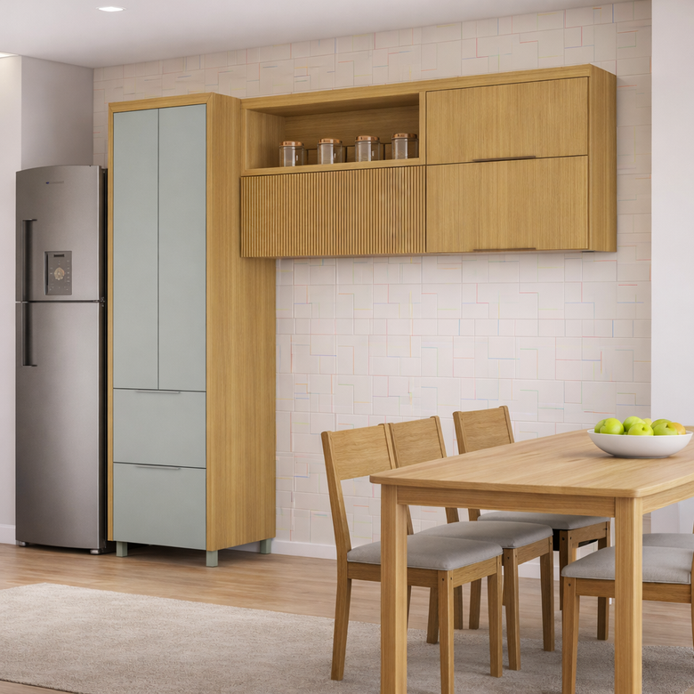 Cozinha 3 Peças 5 Portas 22cm Marquesa Nesher