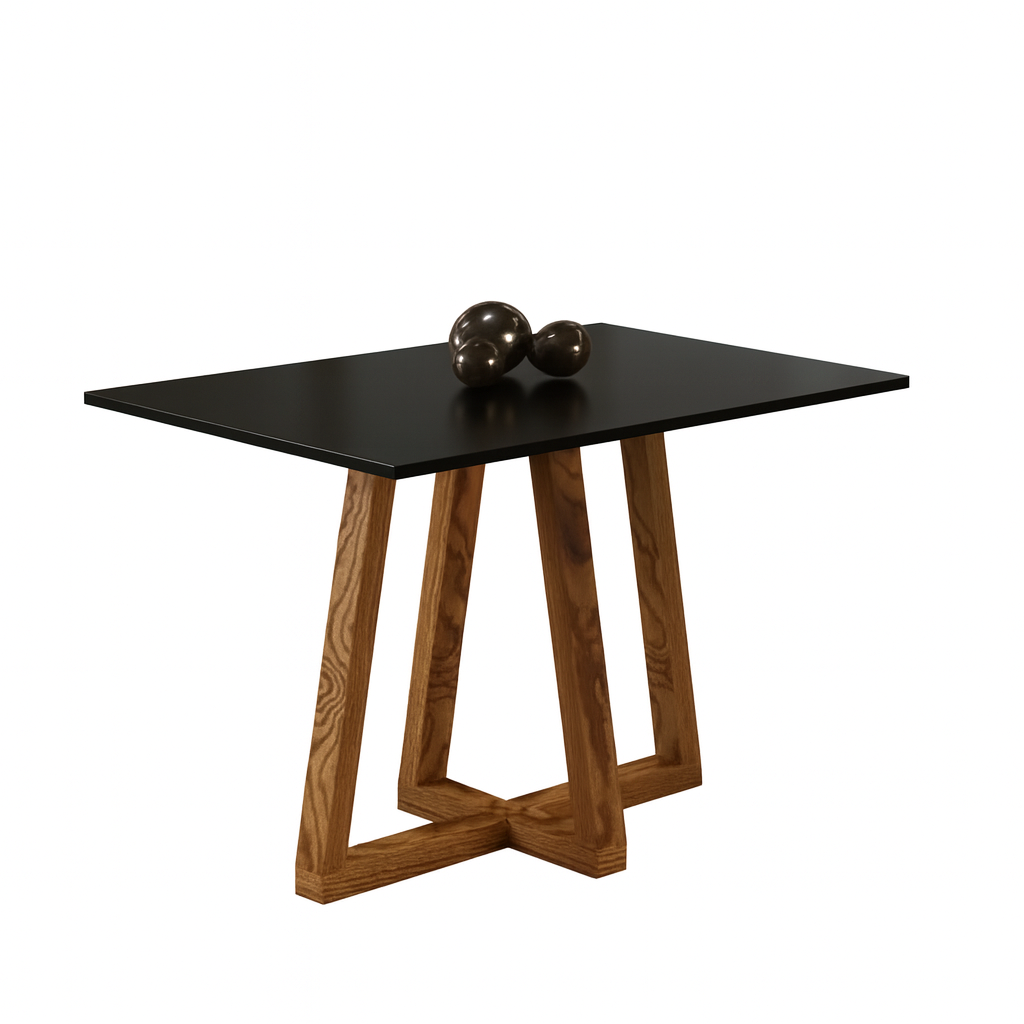 Mesa de Jantar 120x90 4 Lugares Livia Sonetto - PRETO