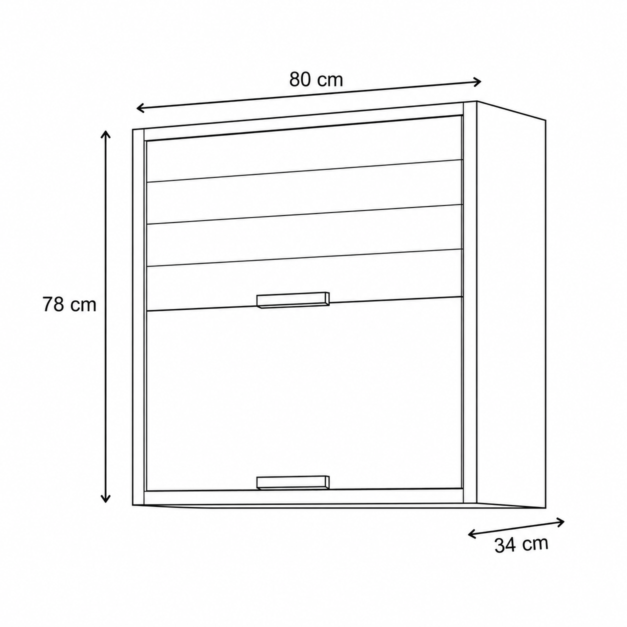 Armário Aéreo 2 Portas 80cm Eloise MGM