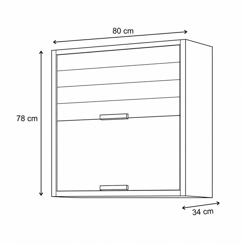 Armário Aéreo 2 Portas 80cm Eloise MGM