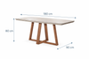 Mesa de Jantar Bennett 1,80m com Vidro Província para 6 Lugares