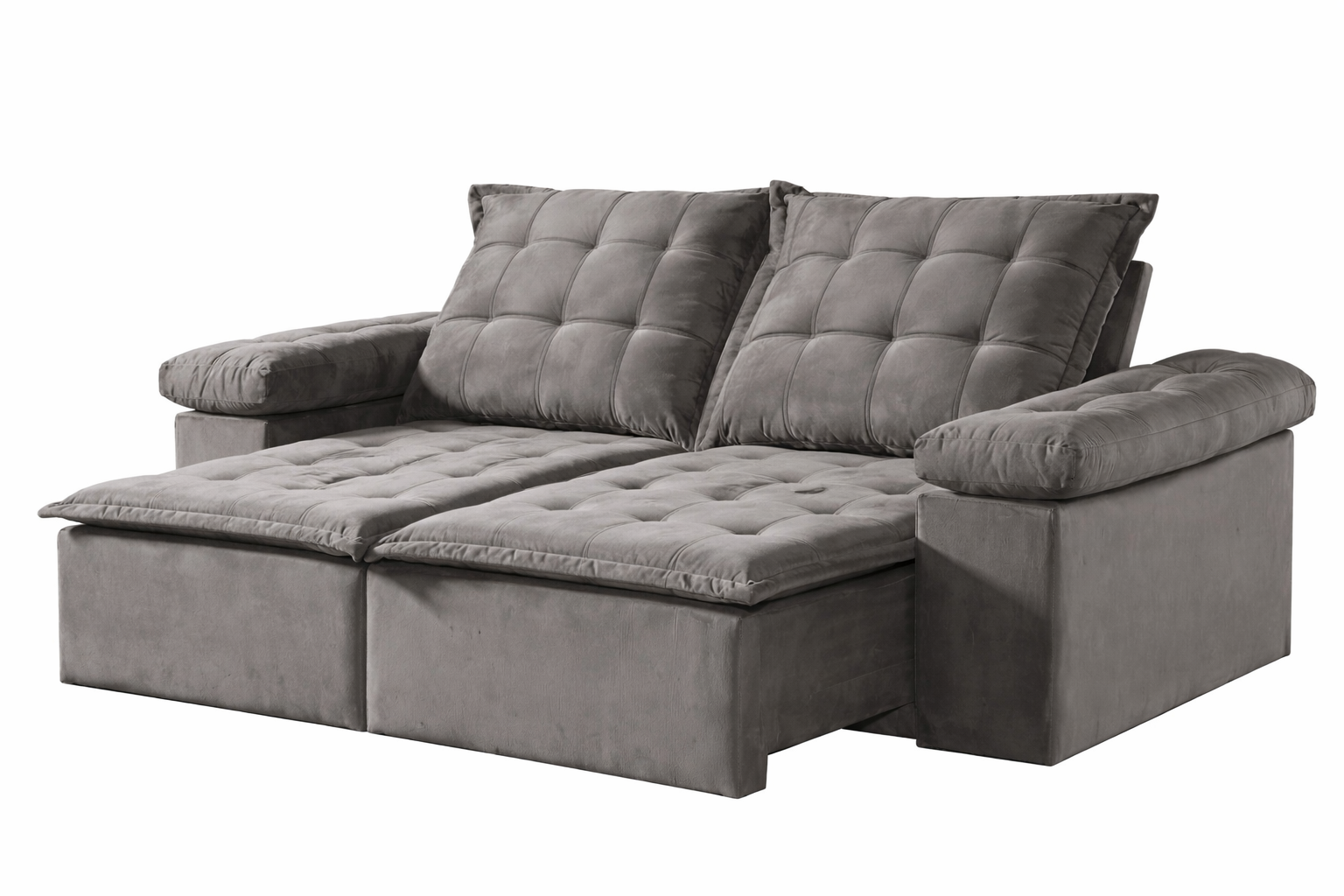 Sofá Retrátil e Reclinável 3 Lugares Dream Bacetto - CINZA