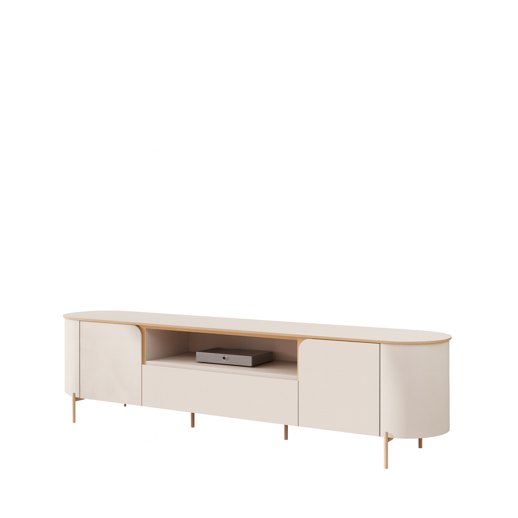 Bancada Para Tv Até "75" 2 Portas Areta Dj Móveis - OFFWHITE