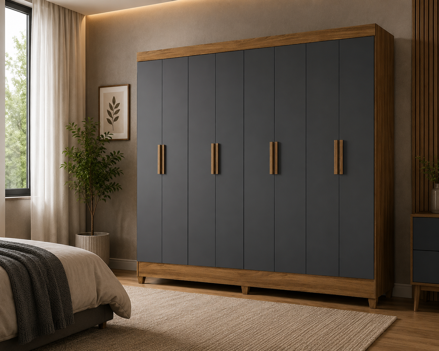 Guarda-Roupa Marajó Casal 8 Portas 2 Gavetas Moval