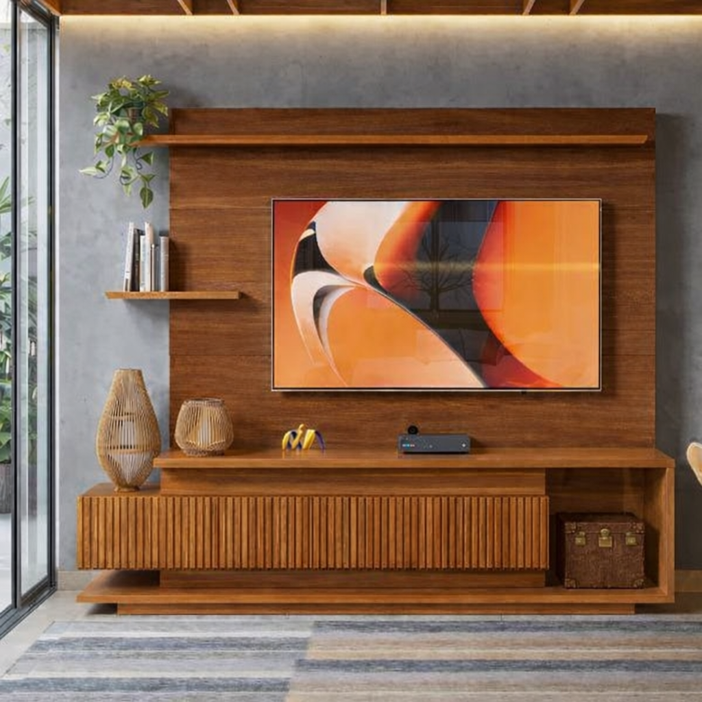 Home Para TV 65 Ripado 3D 2 Portas Istambul  Lukaliam - JEQUITIBA