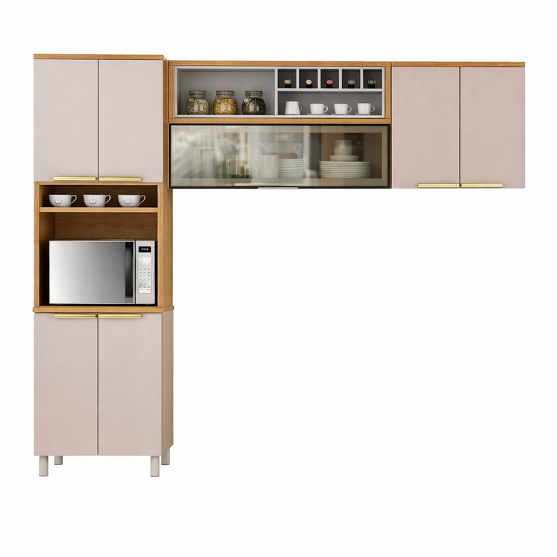 Cozinha Modulada 3 Peças 7 Portas New Porto Itatiaia